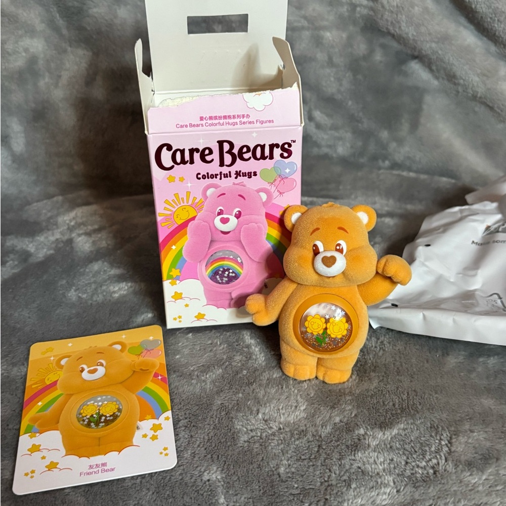 CONFIRMED Popmart Care Bears colorful hugs Friend Bear Orange
